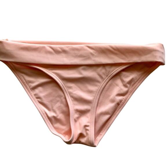 NWOT Victoria's Secret Peach Fold-Over Hipster Swim Bikini Bottoms Women's Small - Picture 2 of 5